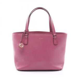 GUCCI Purple Leather Tote Bag